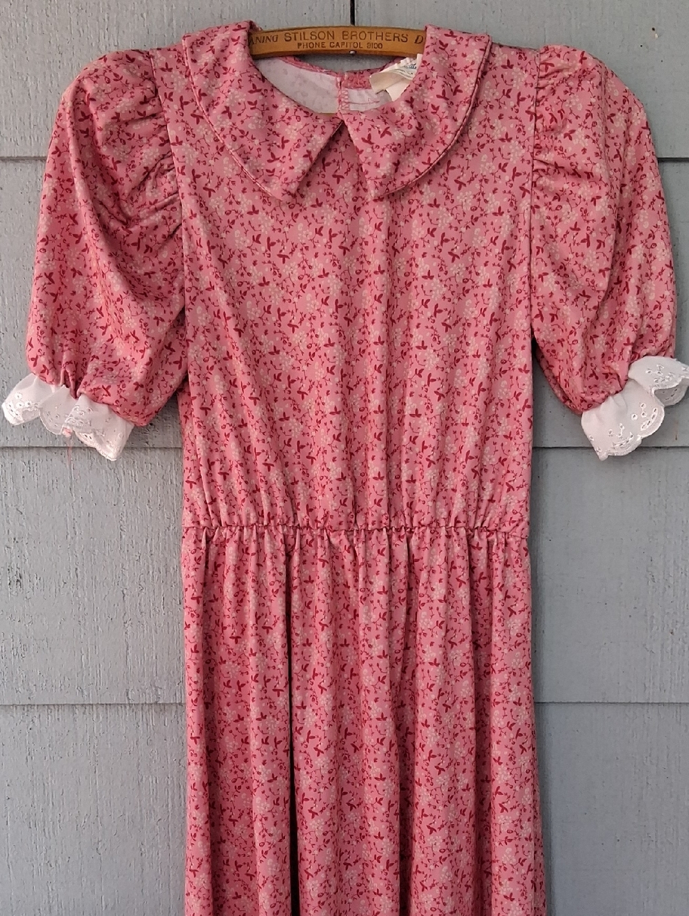 Creepy Victorian Pink Floral Dress For Costume